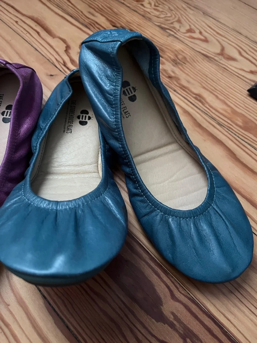 2 pairs Storehouse Oil-Tanned flats